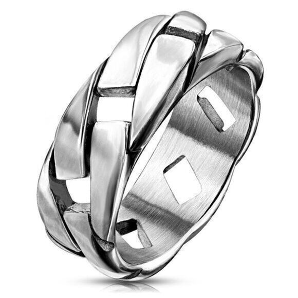 Link Chain Stainless Steel mens Ring Size‎ 12 - Picture 1 of 1